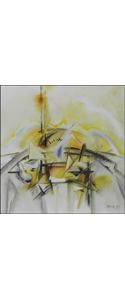 Tag-in-Gold-Oel-Leinwand-80x80cm-Klagenfurt-1999