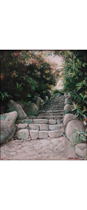 Treppe-Oel-Leinwand-50x60cm-2002-Hamburg