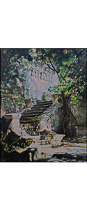 Treppe-Oel-Leinwand-80x100cm-1998
