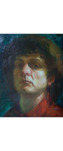 Selbstbildnis-Oel-Leinwand-26x32cm-1976